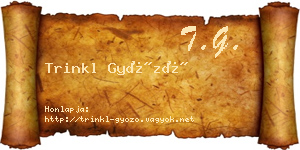Trinkl Győző névjegykártya